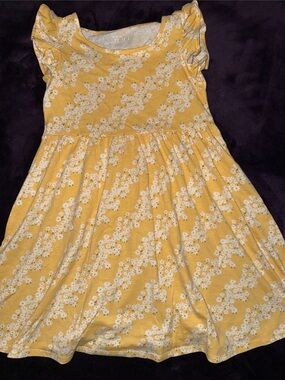 The Children's Place 5T Yellow Floral Flutter Sleeve Dress